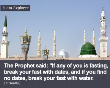 If any of you is fasting break your fast dates