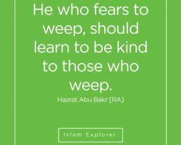 He who fears to weep